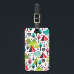Cute kids owl luggage tag<br><div class="desc">Cute retro owl flower bird camping pattern travel tag. Cute retro illustration pattern tags for girls or kids. Cute christmas or holiday gift for your travel suitcase. Check out other designs in my designalicious store!</div>
