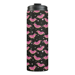 Cute kids pattern Colourful ice cream on the abstr Thermal Tumbler