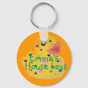 Cute Kids Personalise House Key Chain Keychain