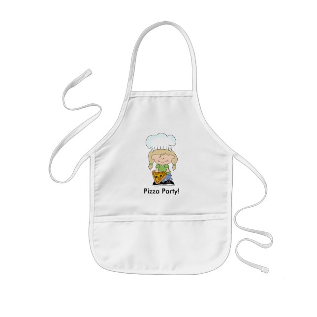 Cute Kids Pizza Party Chef Apron (Front)