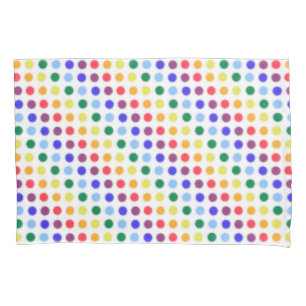 Cute Kids Rainbow Polka Dots Pattern Pillowcase