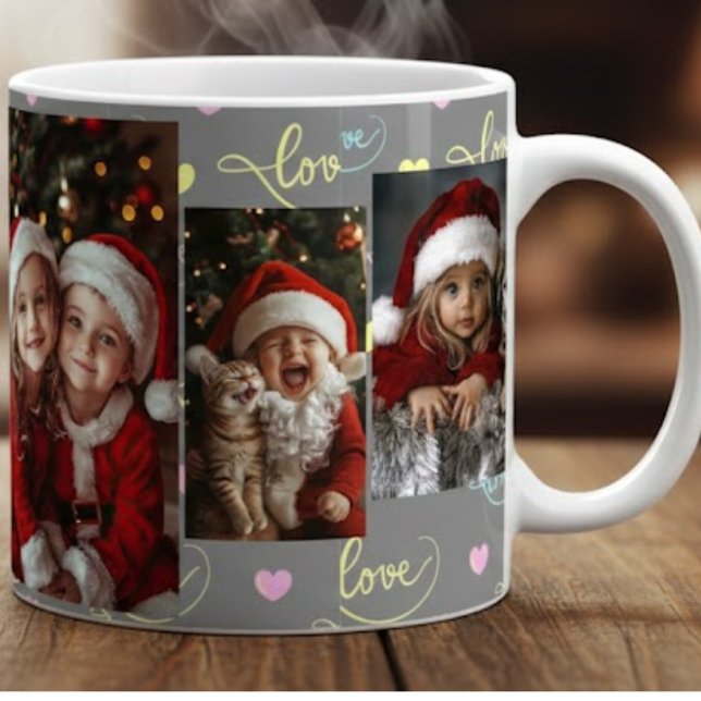 Cute Kids Santa Photo Collage Mug (Creator Uploaded)