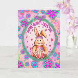Cute Kids Some Bunny Loves You Inspirivity Card