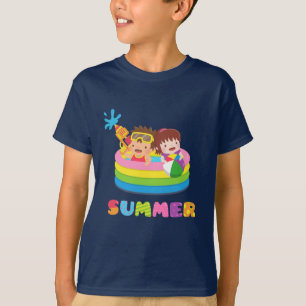 Cute Kids Summer Water Pool Fun Tee