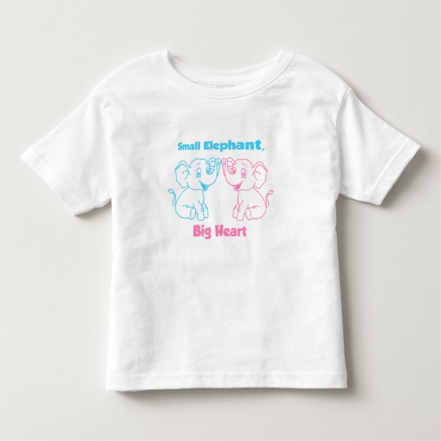 Cute Kids T-Shirt – Toddler Gift Elephant Love (Front)