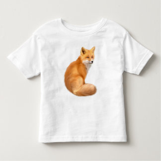 Cute Kid's T-shirt with a fluffy red fox