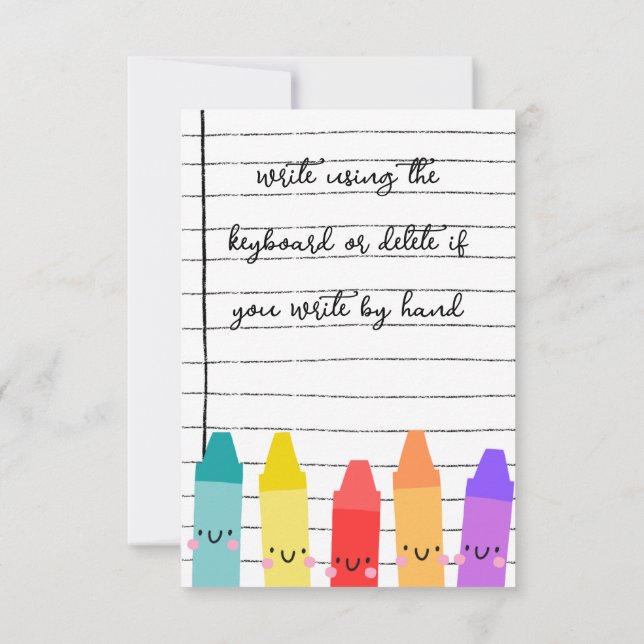Cute Kids  Thank You Card (Back)