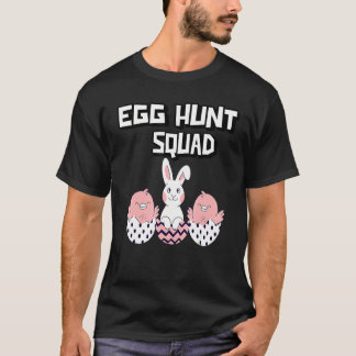 Cute Kids Toddler Easter Bunny And Chickens Egg Hu T-Shirt