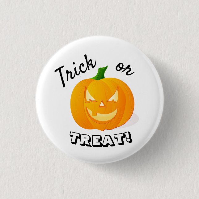 Cute Kids Trick or Treat Pumpkin 3 Cm Round Badge (Front)
