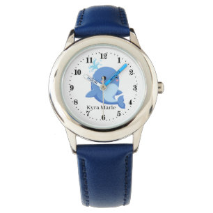 cute kids unisex whale add name Watch 