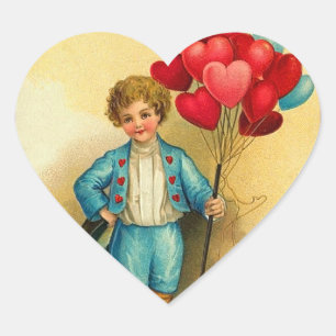 Cute Kids Valentine Heart Stickers