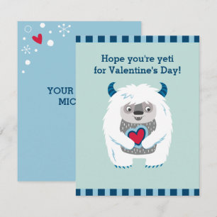 Cute Kids Valentine Monster Holiday Card