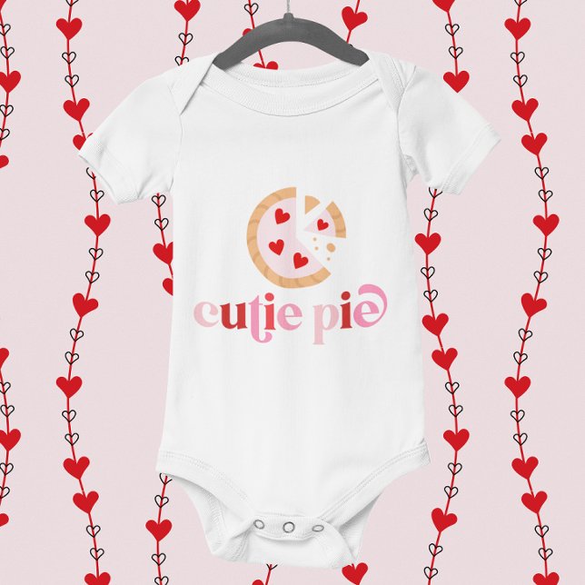 Cute Kids Valentines Day Cutie Pie Baby Bodysuit (Creator Uploaded)
