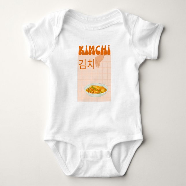 cute kimchi  baby bodysuit (Front)
