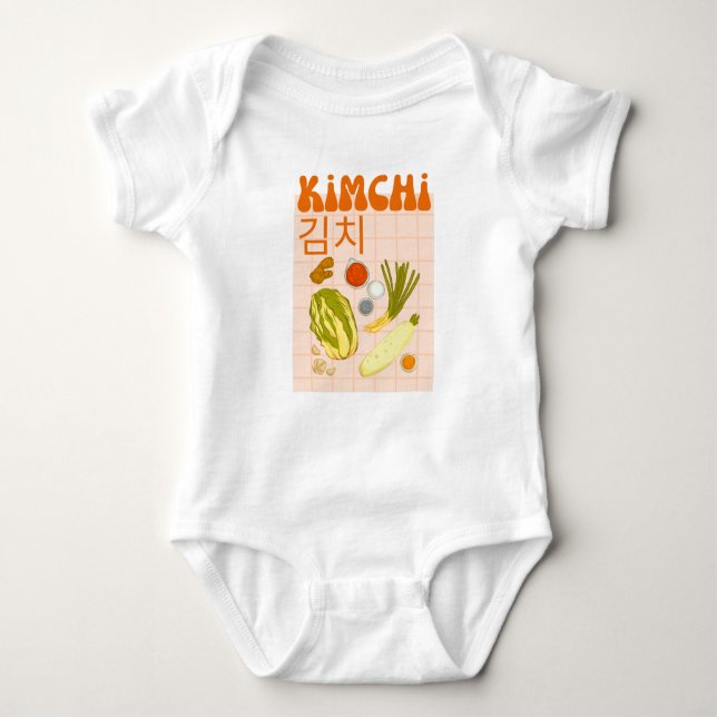 cute kimchi  baby bodysuit (Front)