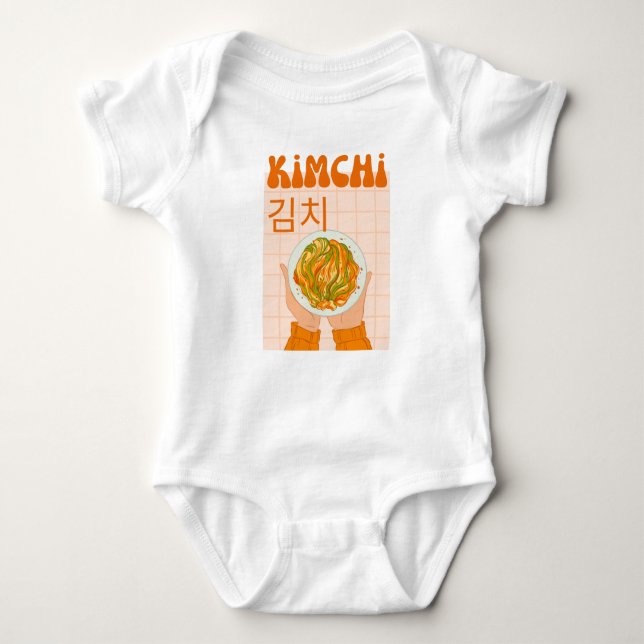 cute kimchi  baby bodysuit (Front)