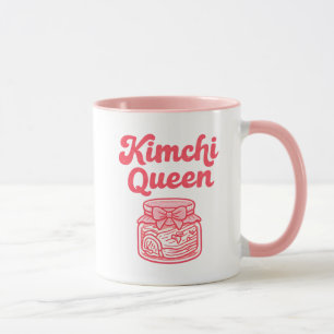 Cute Kimchi Funny Korean Food Pink Jar Mug
