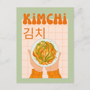 cute kimchi  holiday postcard