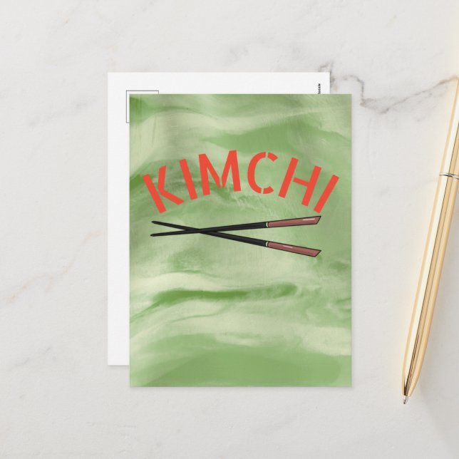 cute kimchi  holiday postcard (Front/Back In Situ)