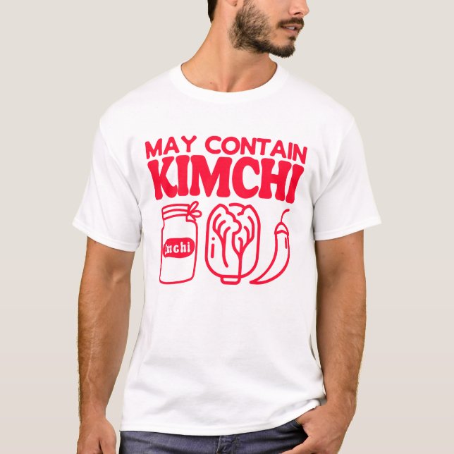 Cute Kimchi Lover Funny Saying Korean Food  T-Shirt (Front)