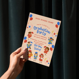 Cute Kindergarten Grad ceremony custom invitation