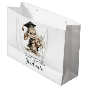 Cute Kindergarten Graduation Bunny Design Large Gift Bag
