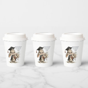 Cute Kindergarten Graduation Bunny Design Paper Cups