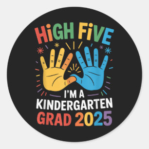 Cute Kindergarten Graduation Cl Of 2025 Grad Classic Round Sticker