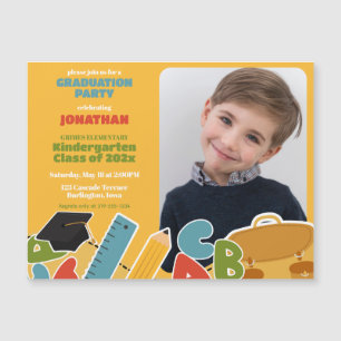Cute Kindergarten Graduation Party Invitation