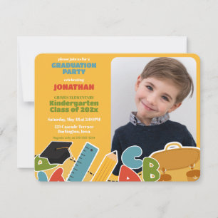 Cute Kindergarten Graduation Party Invitation