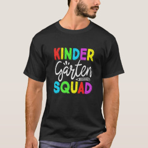 Cute Kindergarten Squad First Day Of School Back T T-Shirt