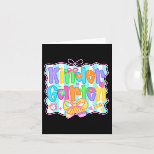 Cute Kindergarten Teacher Leopard Coquette Pencil  Card