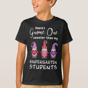 Cute Kindergarten Teacher Valentine's Day Gnomes T-Shirt