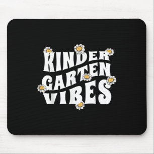 Cute Kindergarten Vibes Back To School Student And Mouse Pad
