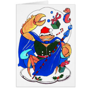 Cute King Crab Alaska Wildlife Christmas Card