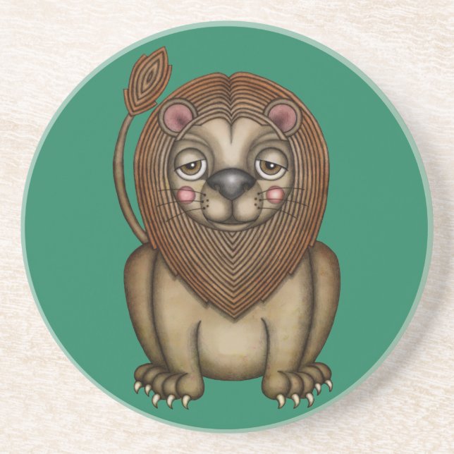 Cute King of the Beasts Lion Coaster (Front)