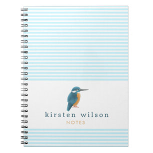 Cute Kingfisher - Personalised Notebook