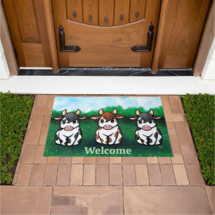 Cute KiniArt™️ Cow Doormat
