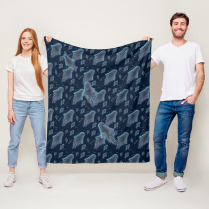 Cute KiniArt Ghost  Fleece Blanket