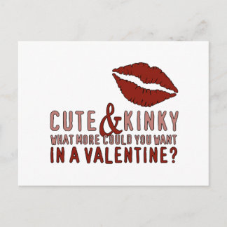 Cute & Kinky Valentine Lips Holiday Postcard