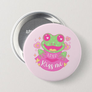 Cute Kiss Me Frog - Xoxo 7.5 Cm Round Badge