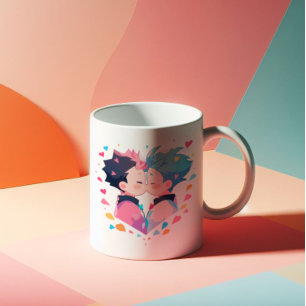 Cute Kissing Anime Boys Coffee Mug
