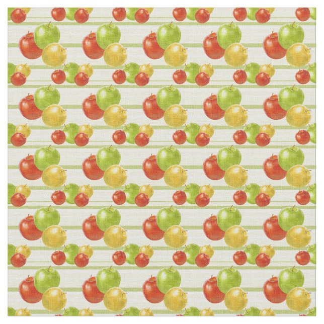 Cute kitchen apple pattern fruit decor material fabric (Close Up)