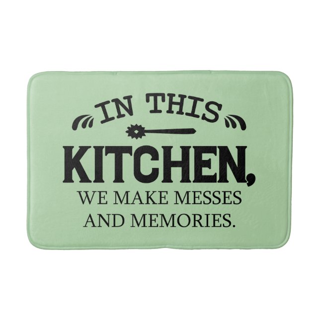 Cute kitchen messes memories  bath mat (Front)