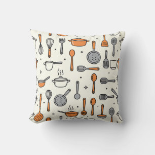Cute Kitchen Tools Pattern Cushion