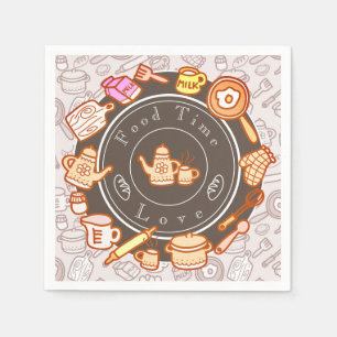 Cute Kitchenware Brown Napkin