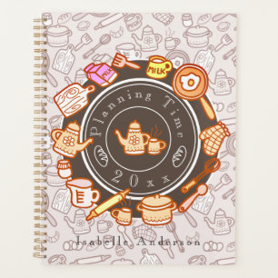 Cute Kitchenware Brown Planner