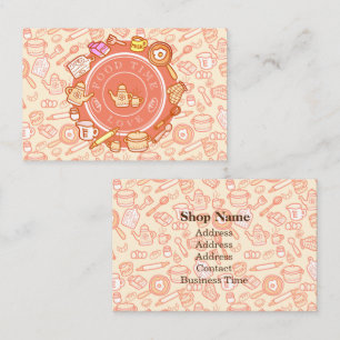 Cute Kitchenware Orange Business Card