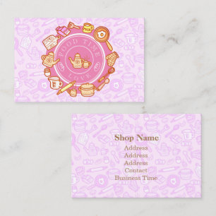 Cute Kitchenware Pink Business Card
