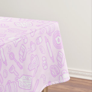 Cute Kitchenware Pink Tablecloth